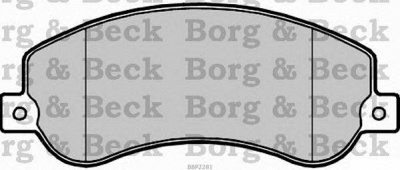 BORG & BECK bbp2281 -  Комплект тормозных колодок, дисковый тормоз